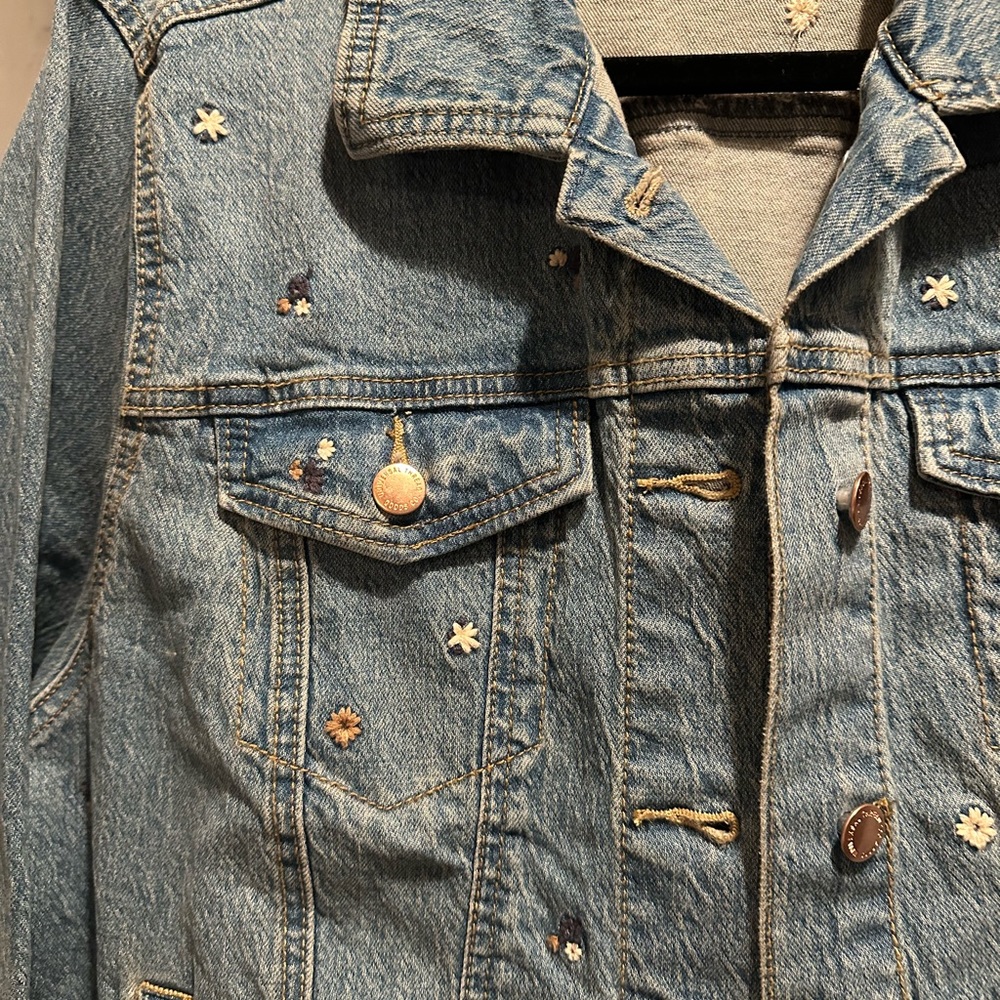 floral jean jacket